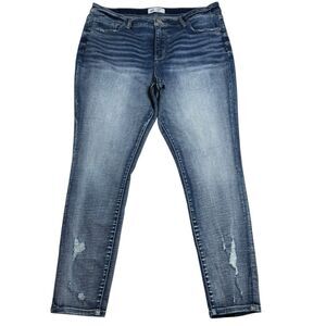 BKE Gabby Curvy Fit High Rise Skinny Jeans Womens Size 33 Distressed